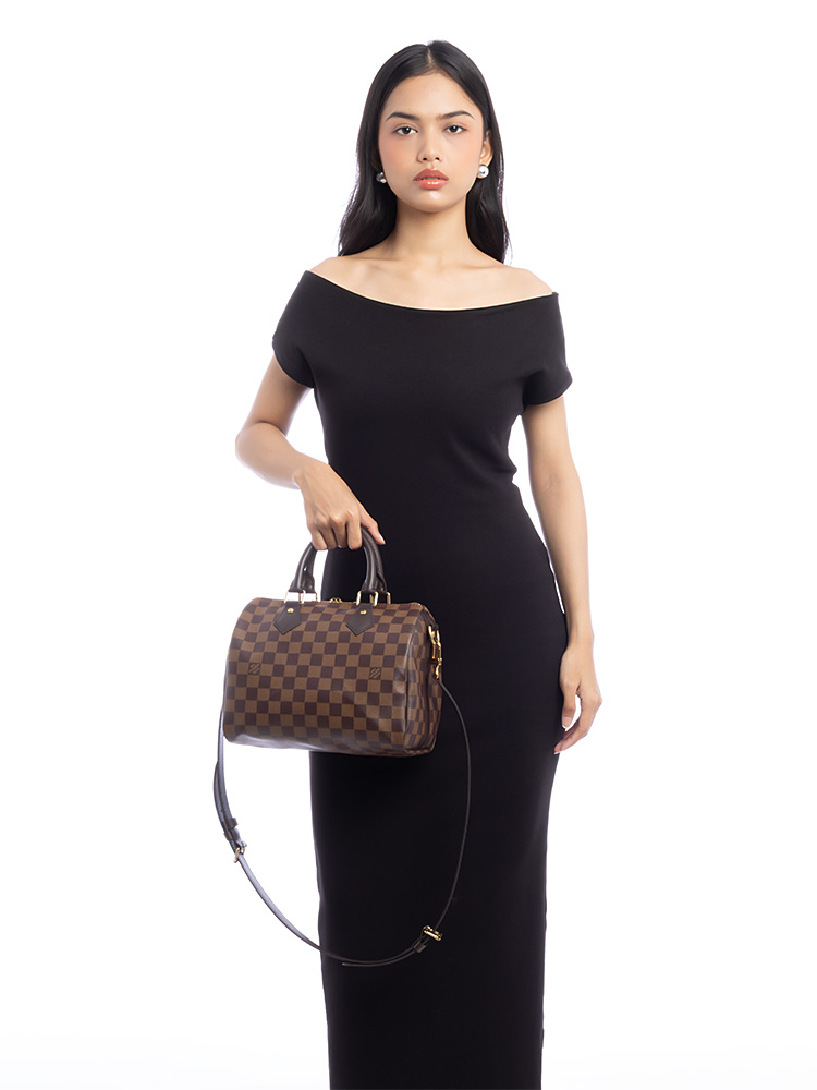 Damier Ebene Speedy 25 Bandouliere NM