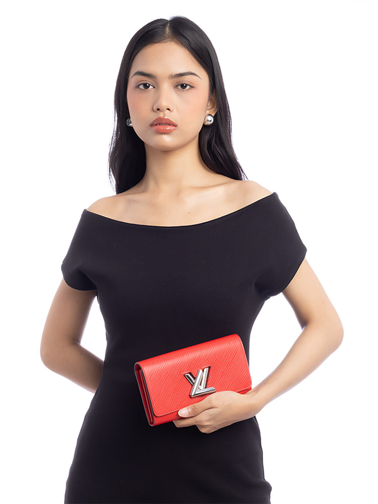 Epi Twist Wallet Coquelicot