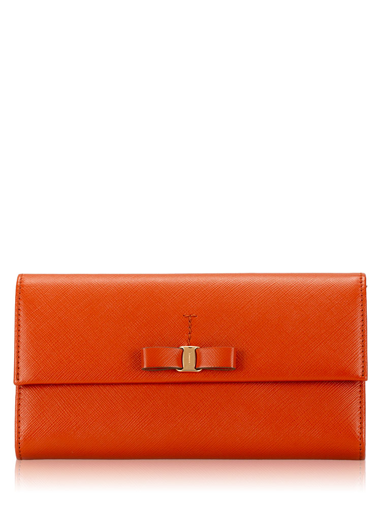 Vara Bow Long Wallet Orange