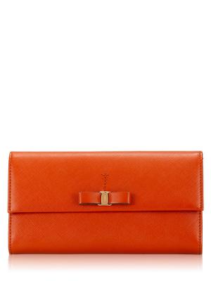 Vara Bow Long Wallet Orange