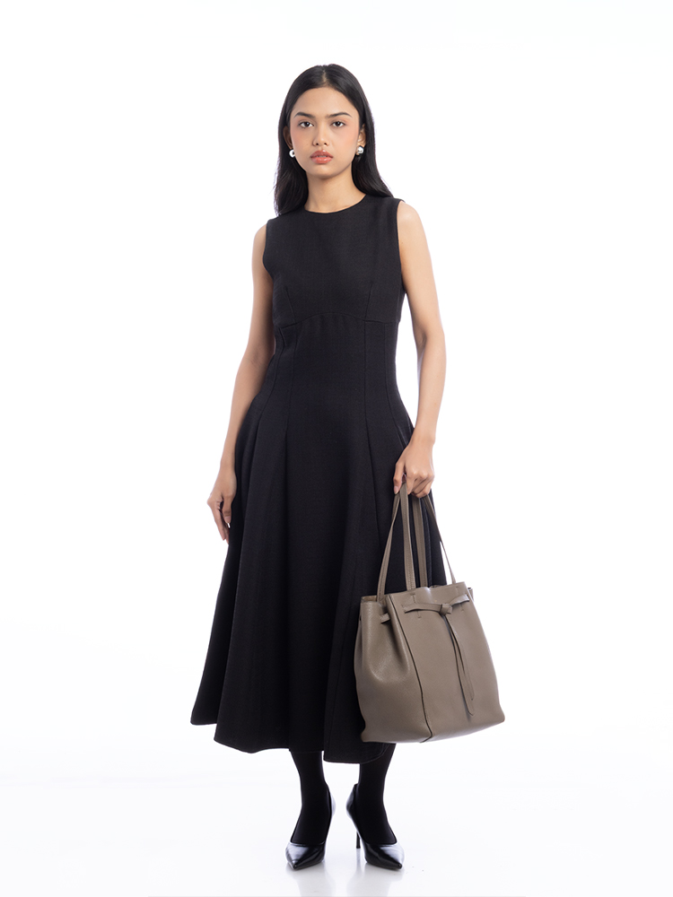 Soft Grained Calfskin Small Belt Cabas Phantom Taupe