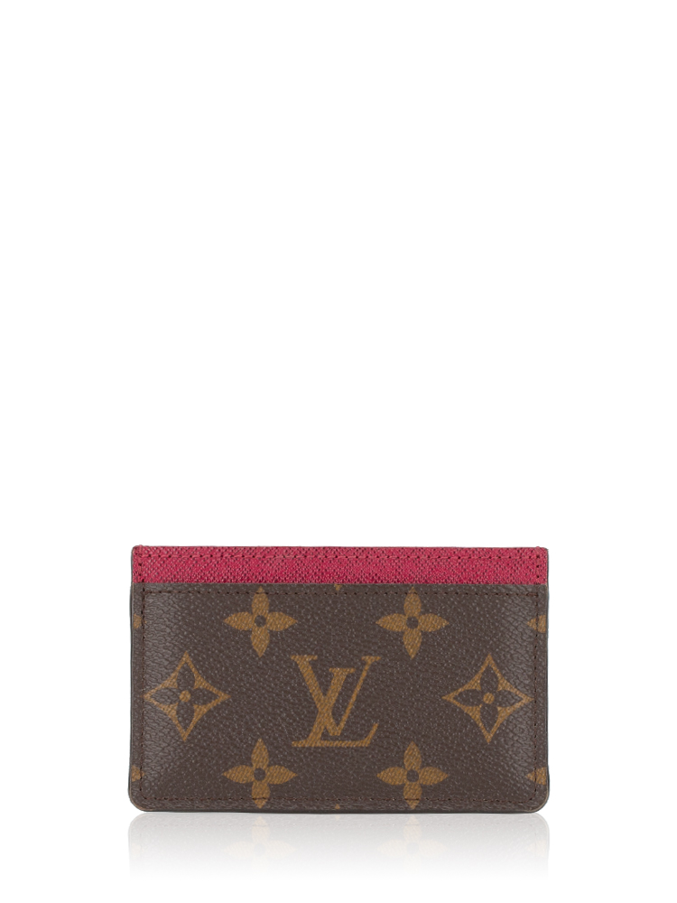 Monogram Card Holder Fuchsia