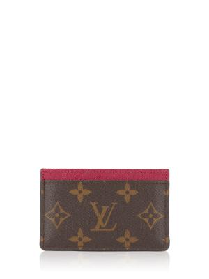 Monogram Card Holder Fuchsia