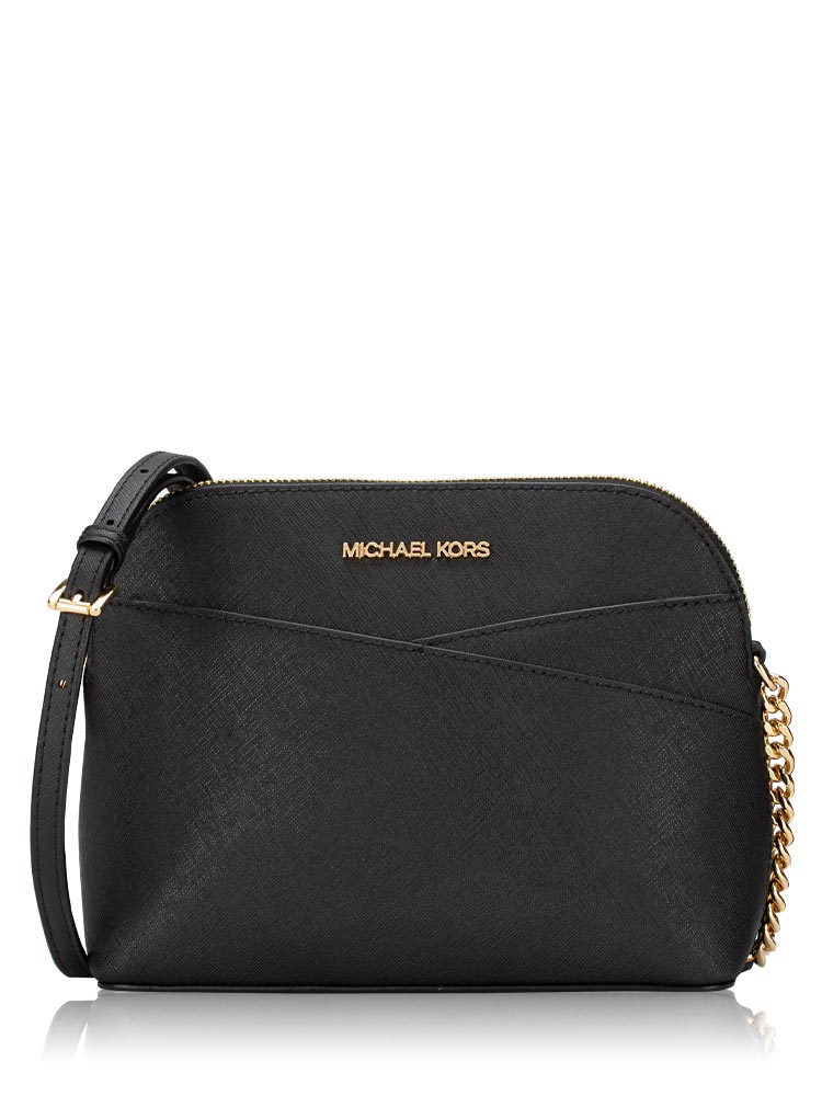 Jet Set Medium Dome Crossbody Black