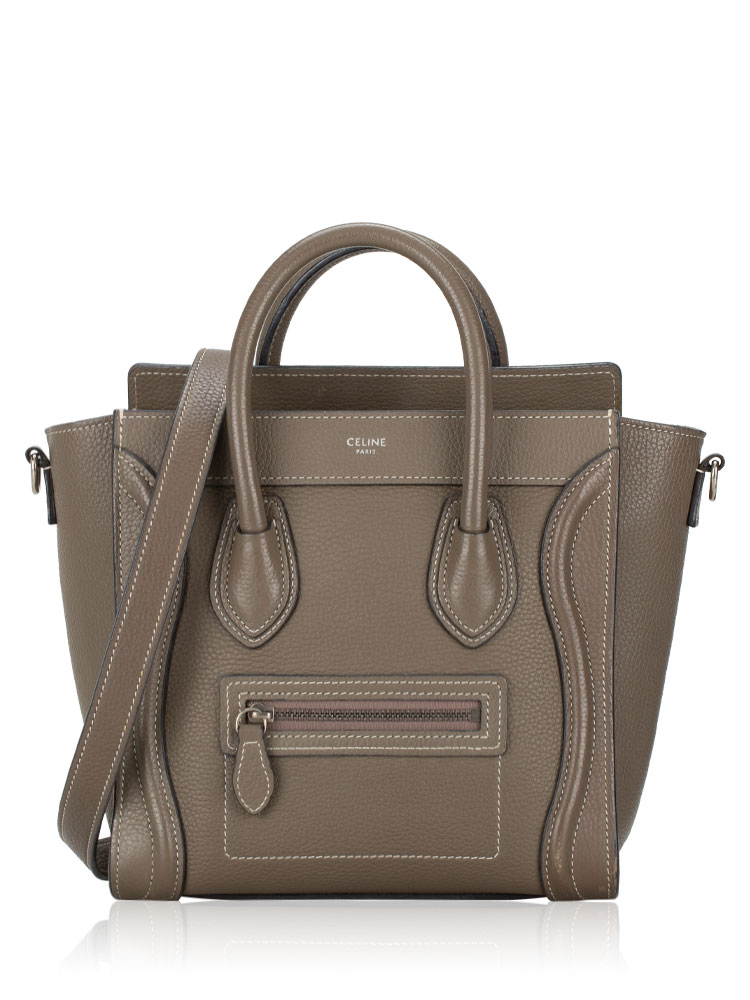 Drummed Calfskin Nano Luggage Souris