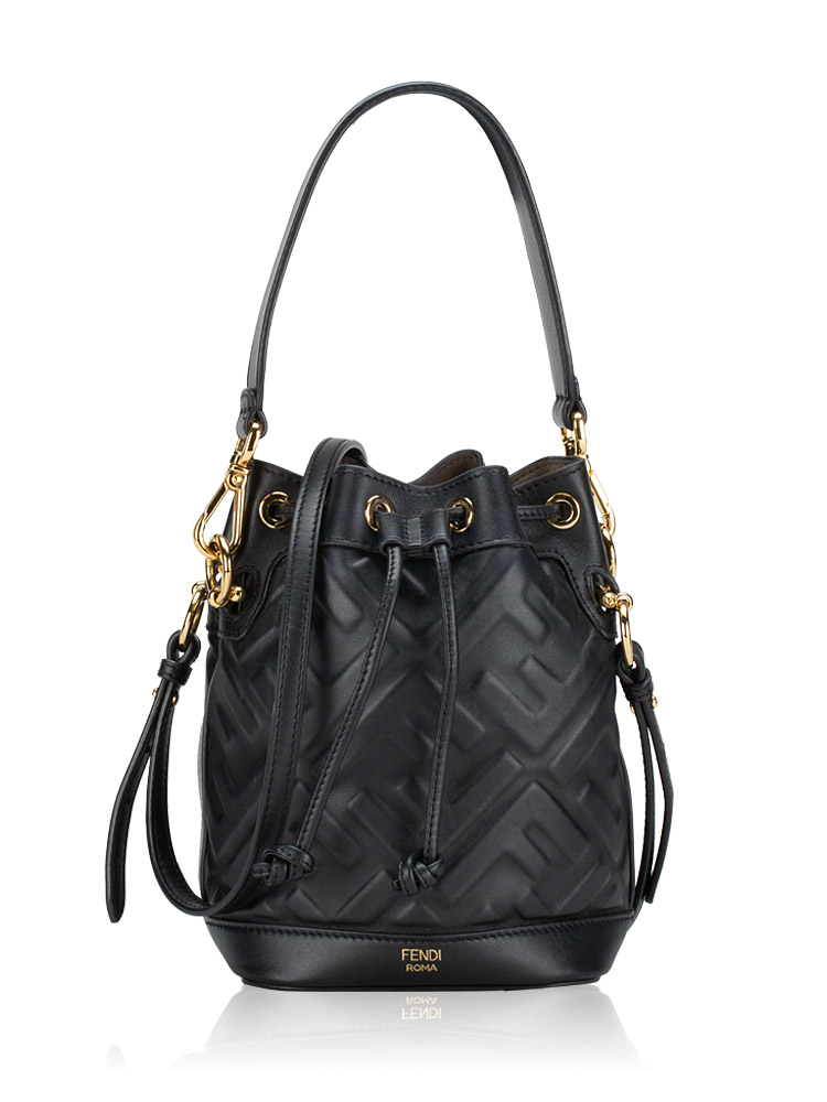 Vitello Liberty FF 1974 Mon Tresor Mini Bucket Bag Black