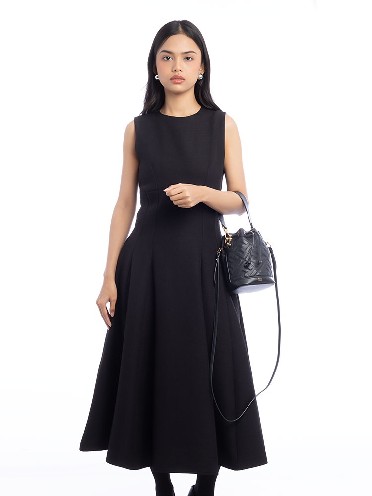 Vitello Liberty FF 1974 Mon Tresor Mini Bucket Bag Black