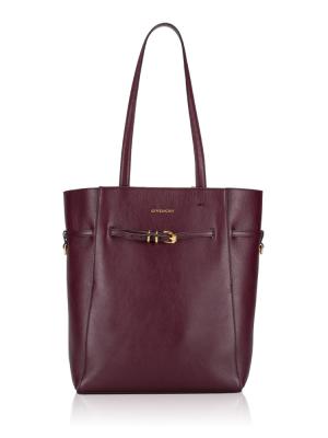 Calfskin Voyou Small NS Tote Oxblood Red