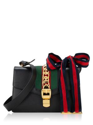 Calfskin Sylvie Small Shoulder Bag Black