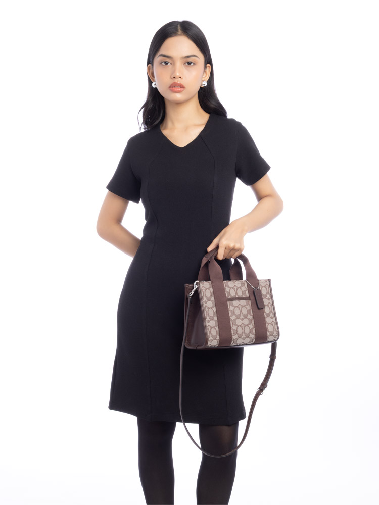 CAR78 Signature Jacquard Smith 24 Tote Oak Maple