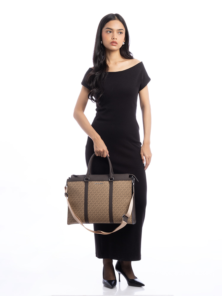 Signature Cooper Briefcase Camel