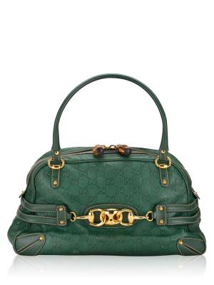 Guccissima Wave Boston Bag Green