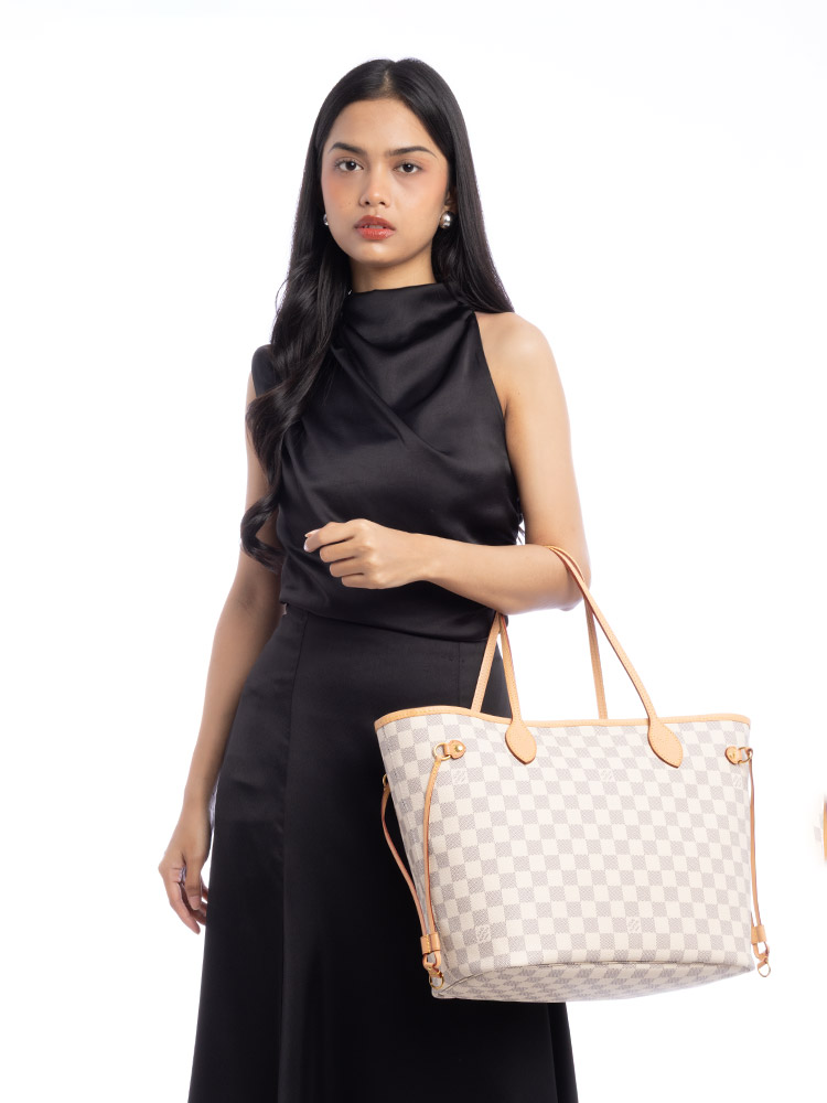 Damier Azur Neverfull MM NM Rose Ballerine