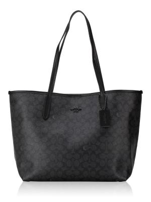 CV976 Signature Open City Tote Charcoal Black