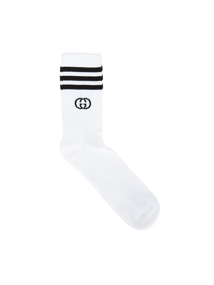 X Adidas Cotton Interlocking G Crew Socks White