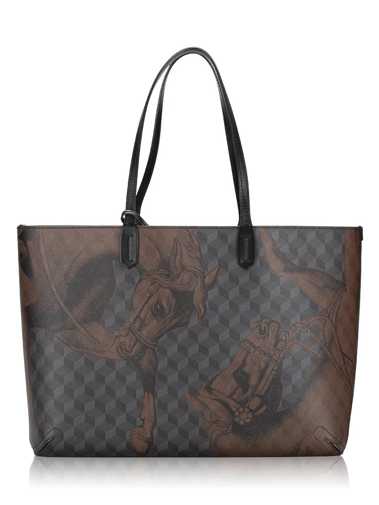 Leather Lined Cheval Pirate Shopper Black