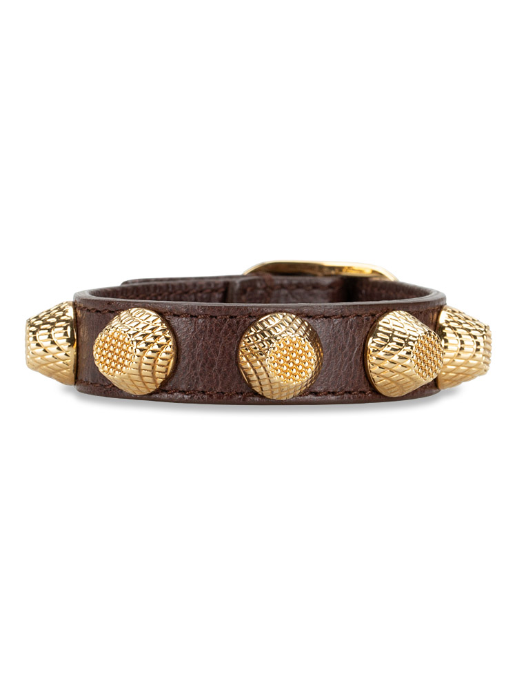 Gold All Over Stud Bracelet Cigare Fonce