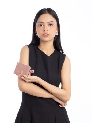 Nappa By The Way Tri Color Card Holder Beige Pink