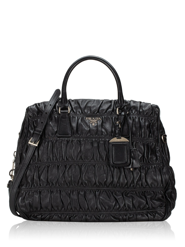 Nappa Gaufre Tote Nero
