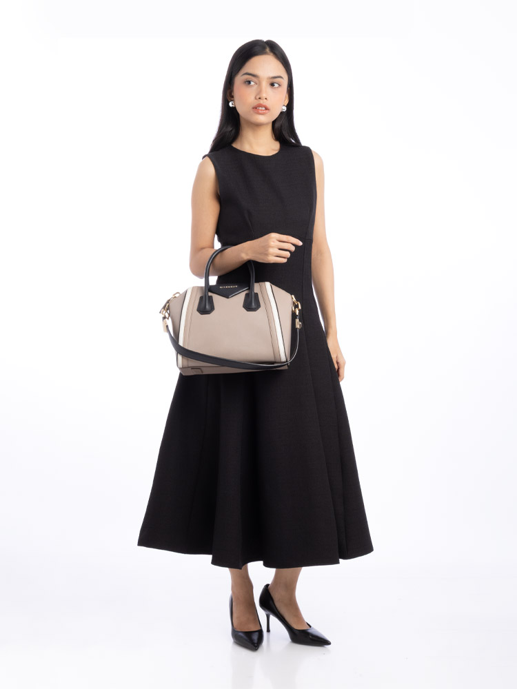 Tri-Color Small Antigona Beige