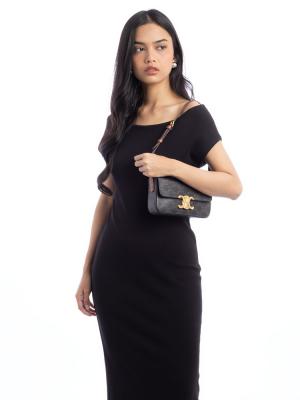 Canvas Triomphe Shoulder Bag Tan