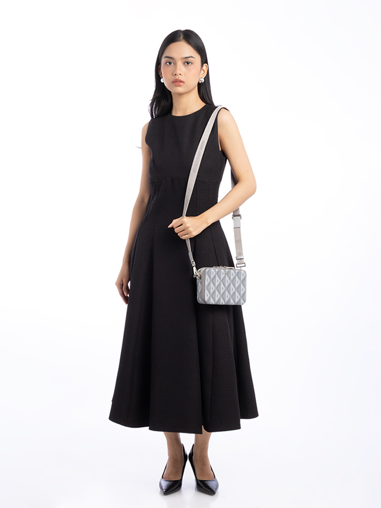 Coated Canvas CD Diamond Messenger Grey