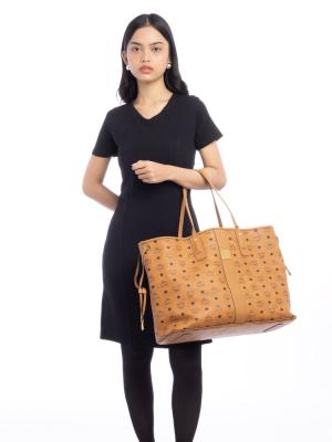 Visetos Liz Reversible Large Shopper Cognac