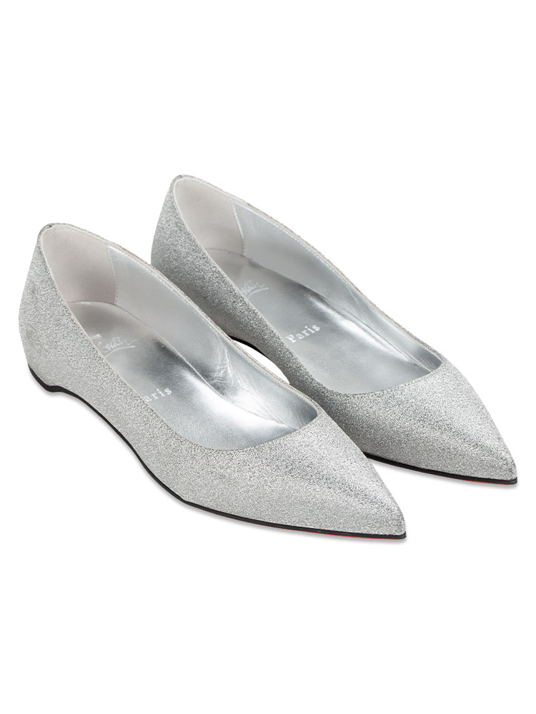 Calfskin Kate Flats Glitter Sz 35.5