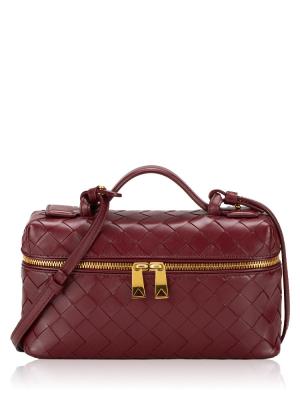 Calfskin Intrecciato Bang Bang Vanity Case Barolo