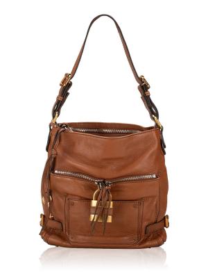 Calfskin Paddington Hobo Nutmeg