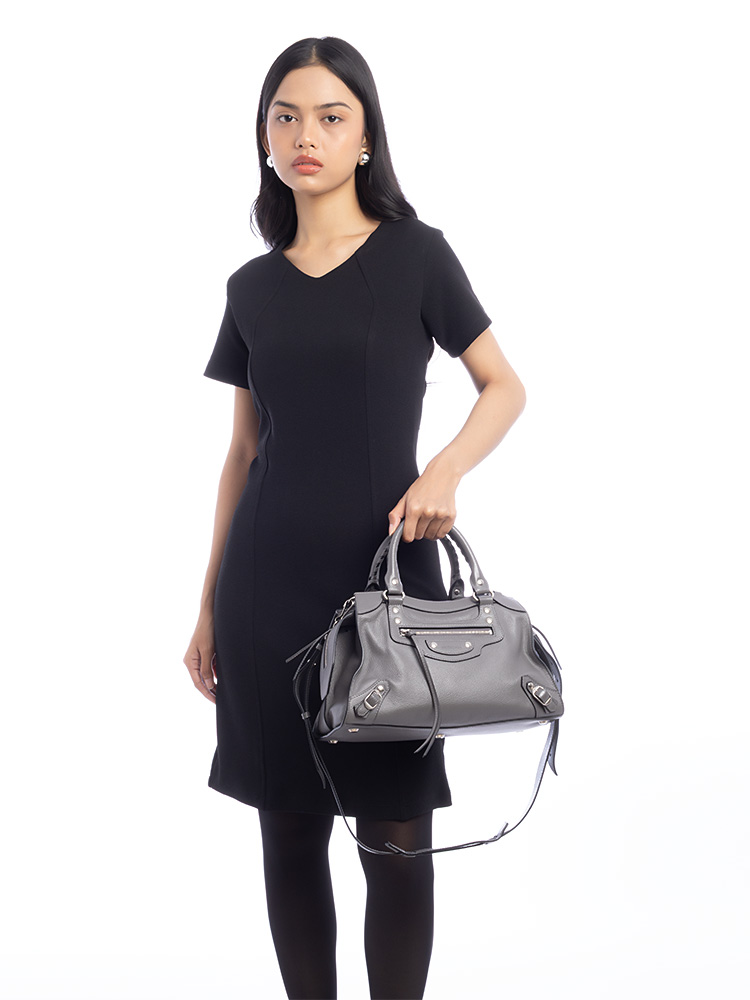 Calfskin Neo Classic Small City Grey