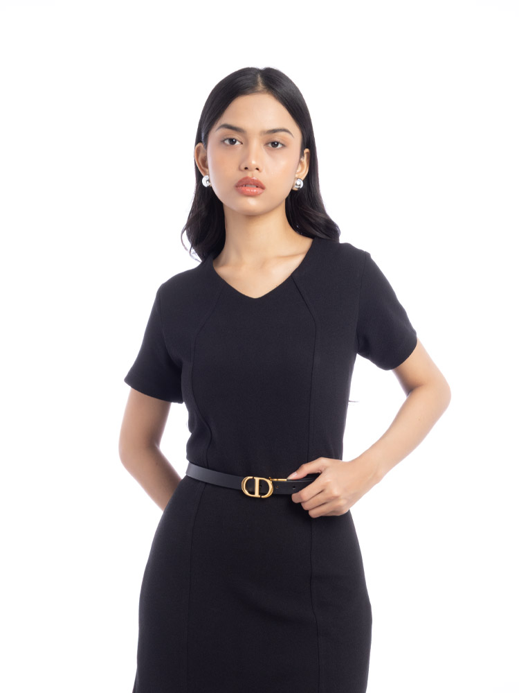 Smooth Calfskin 30 Montaigne Reversible Belt 20 MM Black and Latte