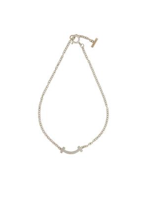 18K White Gold Medium T Smile Bracelet