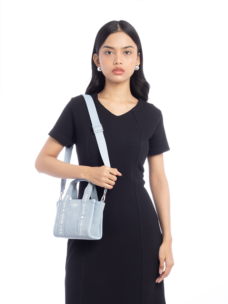 Kip Denim Mini Tote Blue Multi