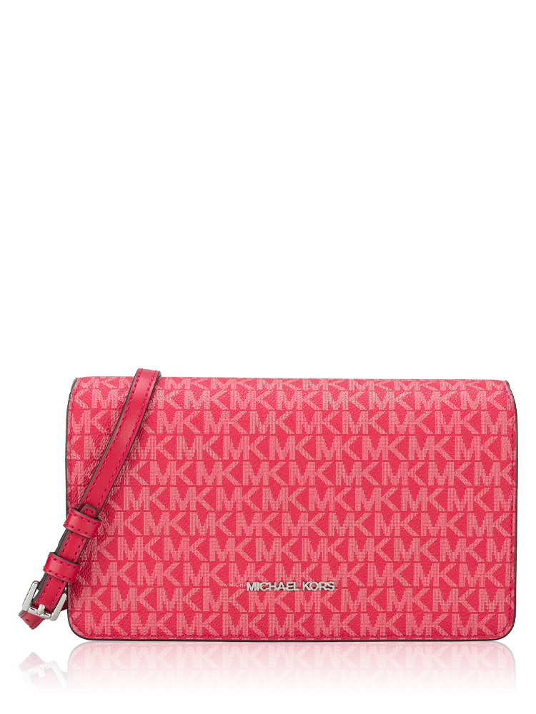Signature Jet Set Medium Flap Crossbody Dark Raspberry