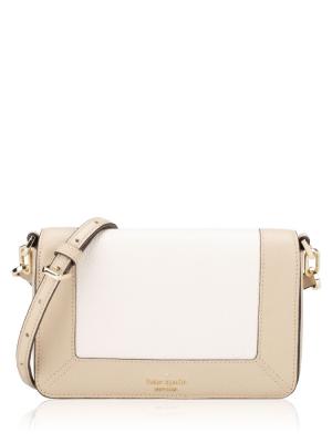 Lena Colorblock Mini Flap Crossbody Light Sand