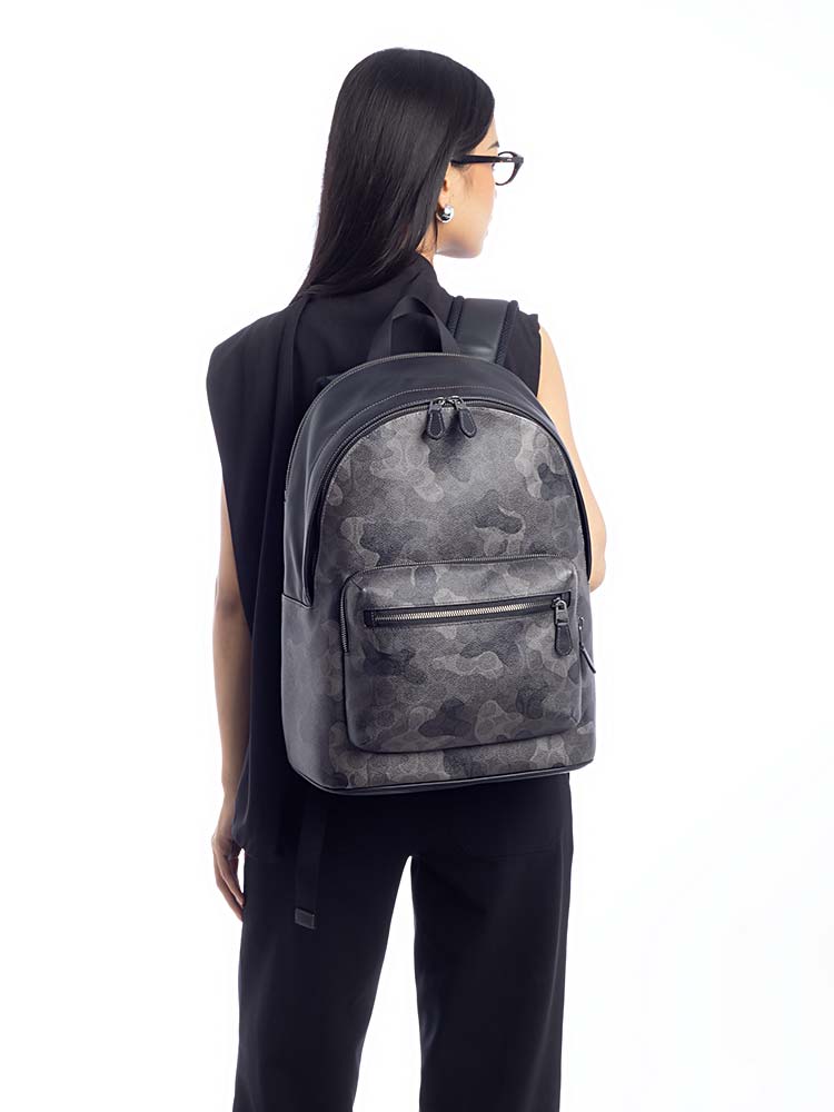 CW311 Signature Camo Print West Backpack Grey Multi