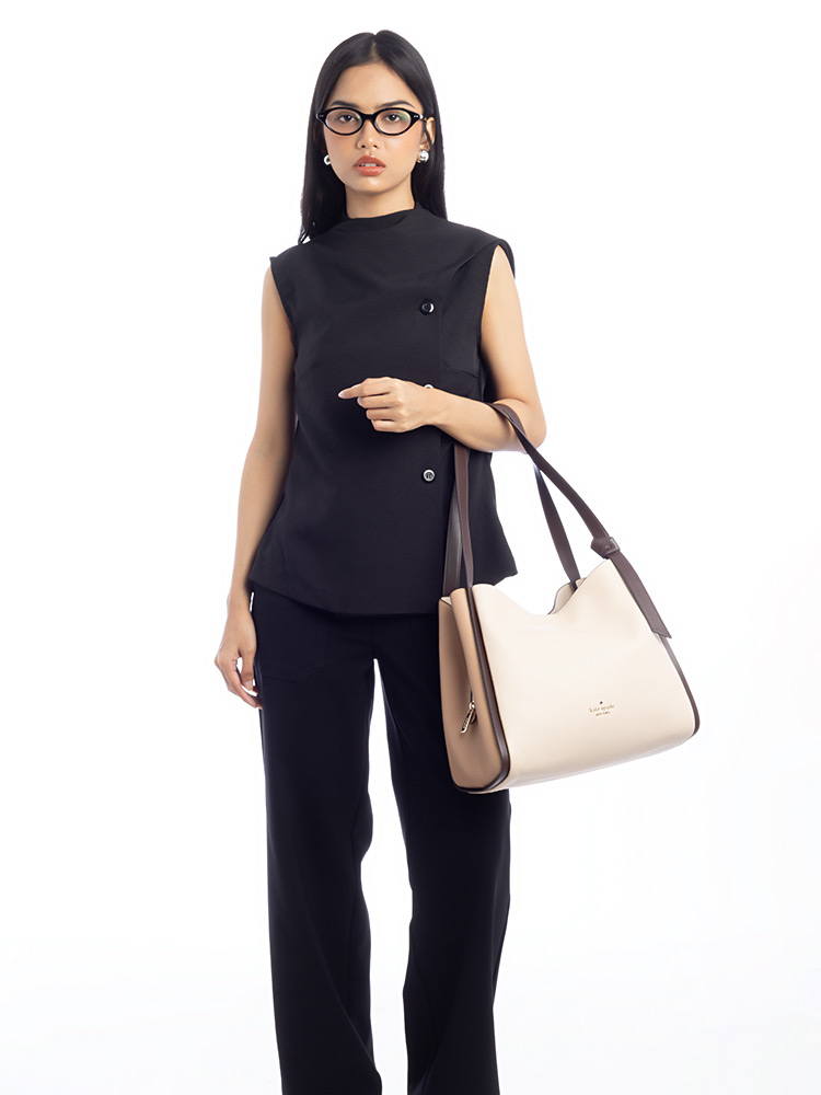 Knott Colorblock Large Carryall Milk Glass