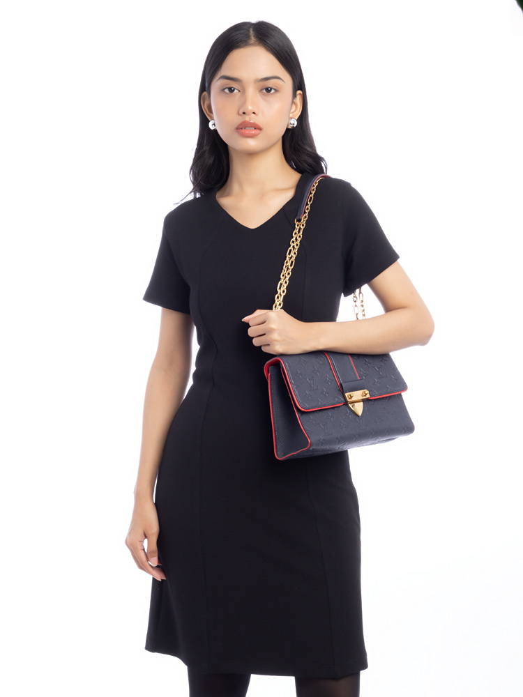 Monogram Empreinte Saint Sulpice PM Marine Rouge