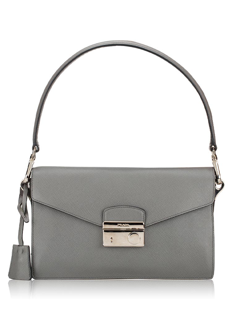 BN0924 Saffiano Lux Convertible Shoulder Bag Marmo