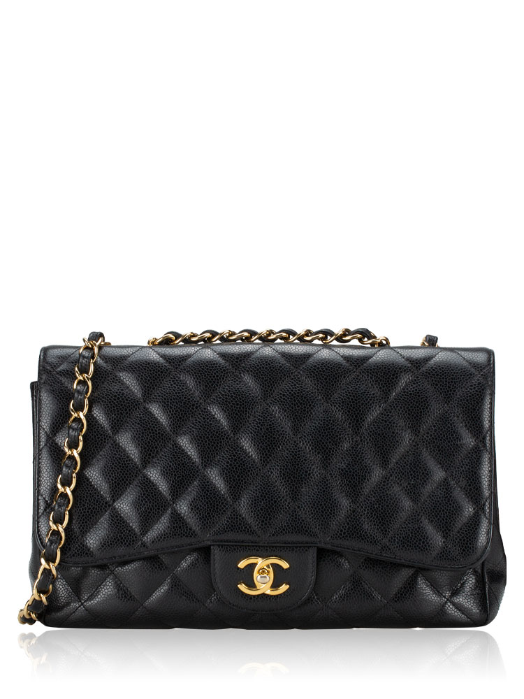 Caviar Classic Jumbo Single Flap Bag Black