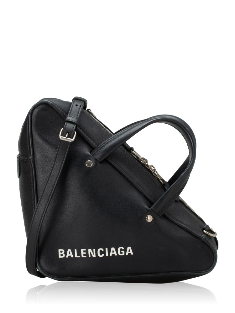 Calfskin Triangle Small Duffle Black