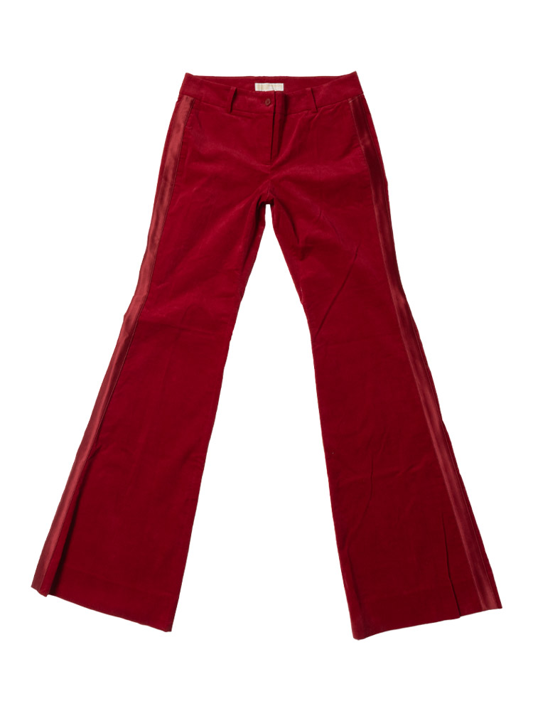 Velvet Tuxedo & Flare Pants Set Cinnabar