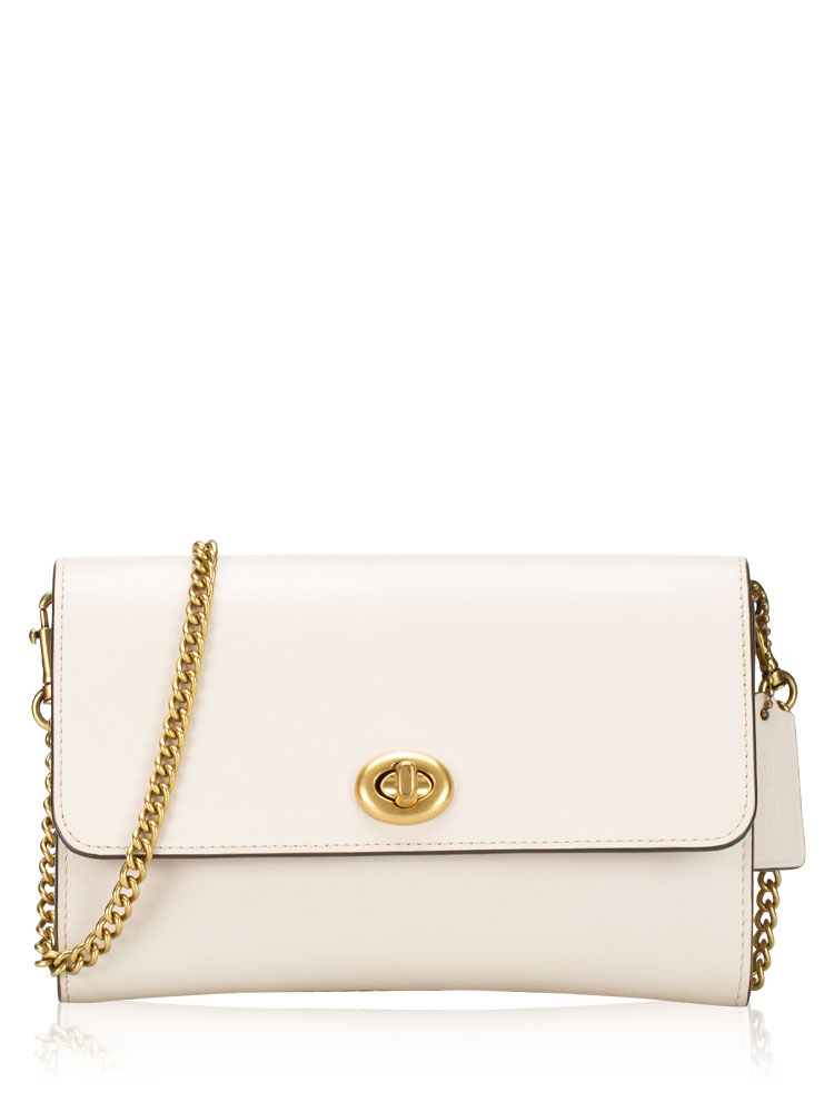 C4643 Marlow Turnlock Chain Crossbody Chalk