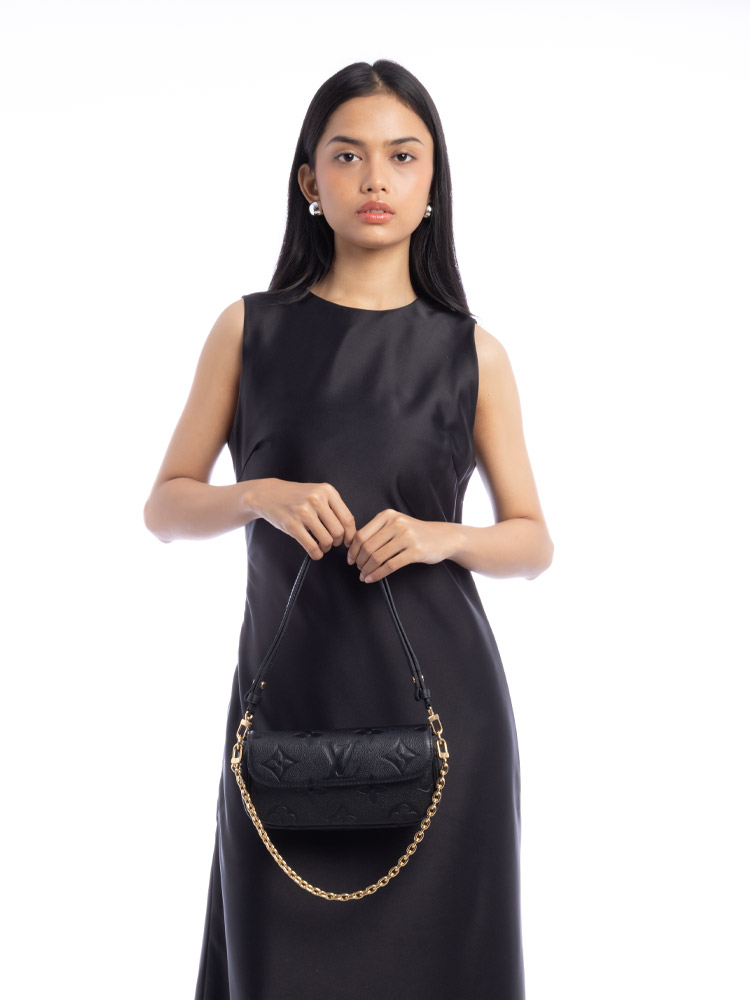 Monogram Empreinte Giant Ivy Wallet On Chain Noir