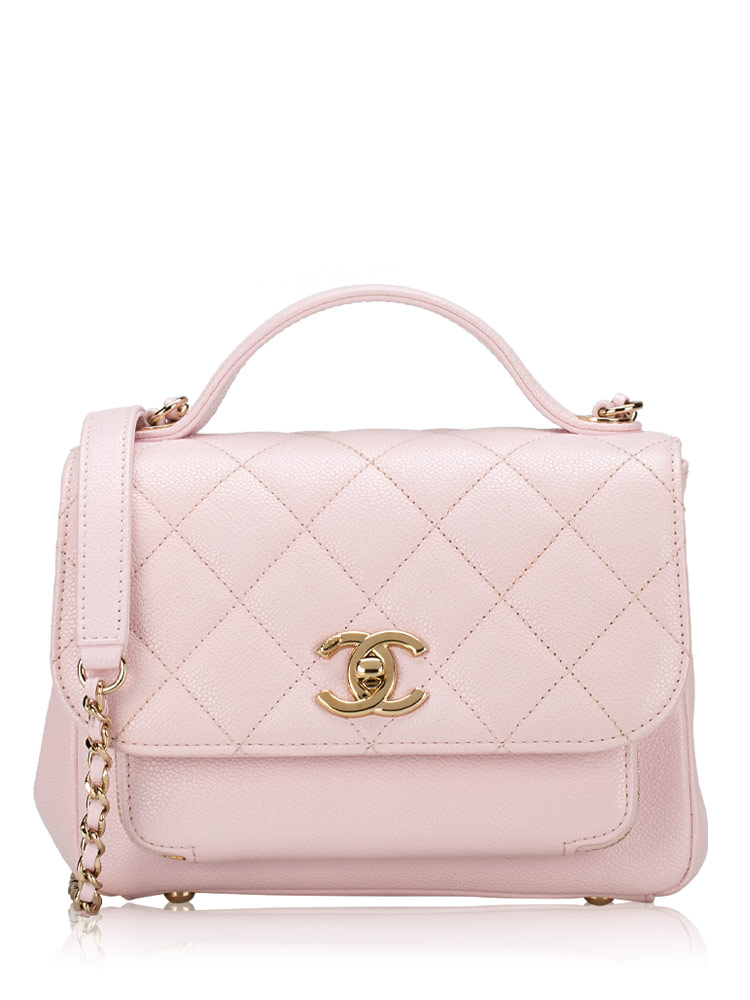Caviar Business Affinity Small Flap Bag Light Pink