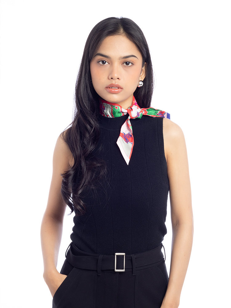 Silk Clic Clac Modern Cannage Twilly Red