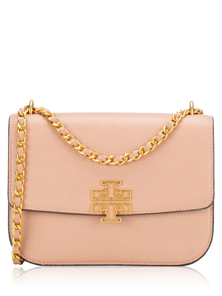 Britten Leather Small Shoulder Bag Pink Moon