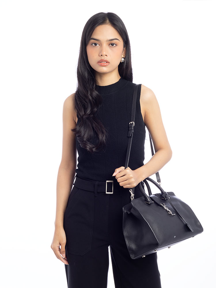 Smooth Calfskin Cabas Small Monogram Noir