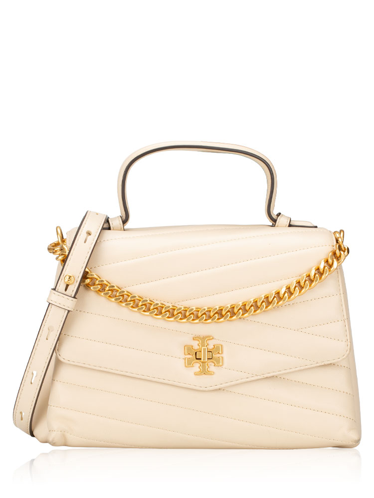 Kira Chevron Top Handle Satchel New Cream 